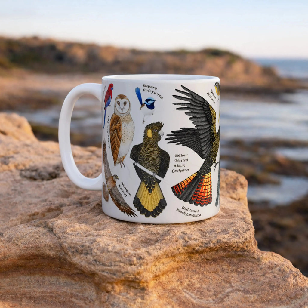Australian Birds White 11oz Ceramic Mug Wattletail