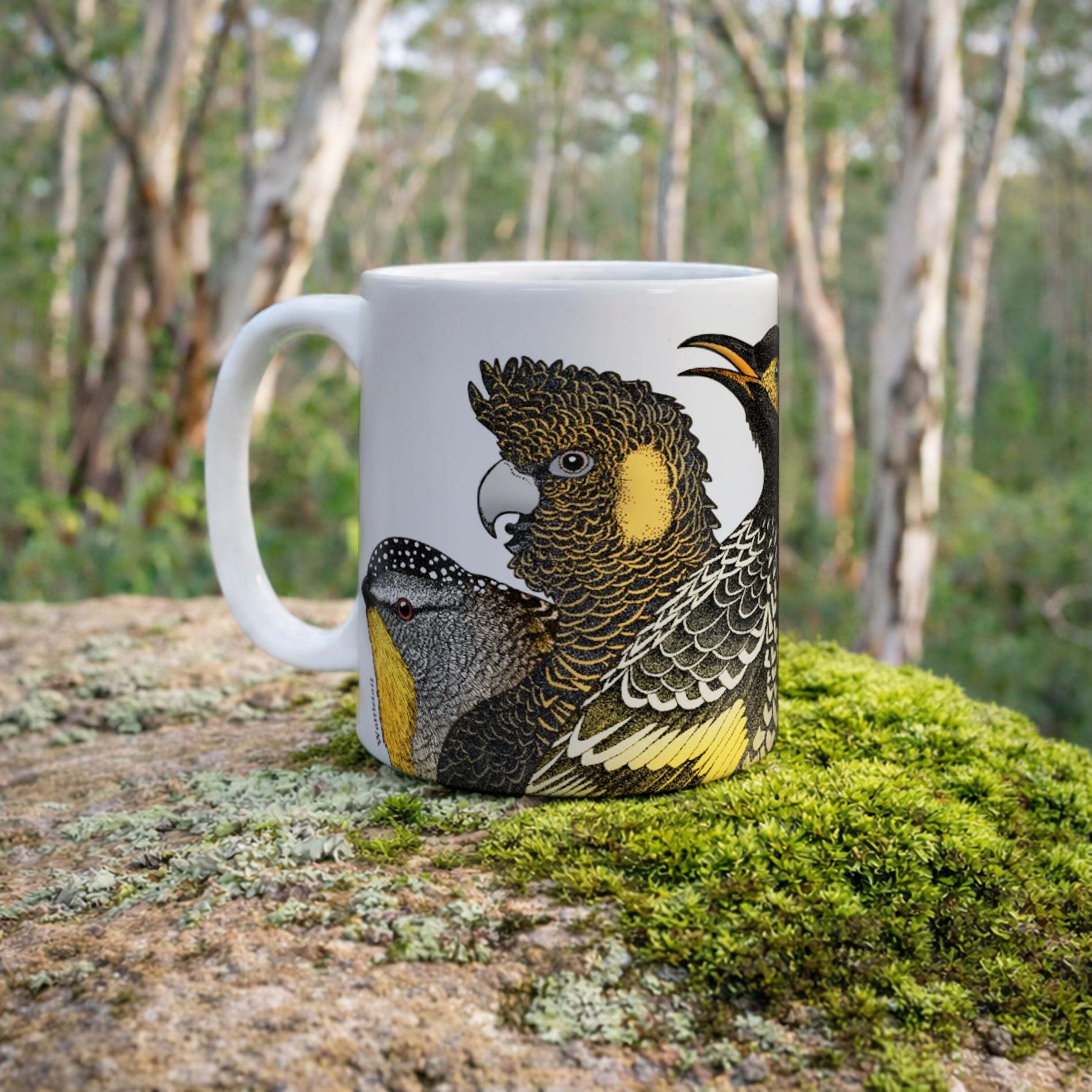 Australian Birds Songbirds, Parrots, Raptors 11oz Ceramic Mug Wattletail