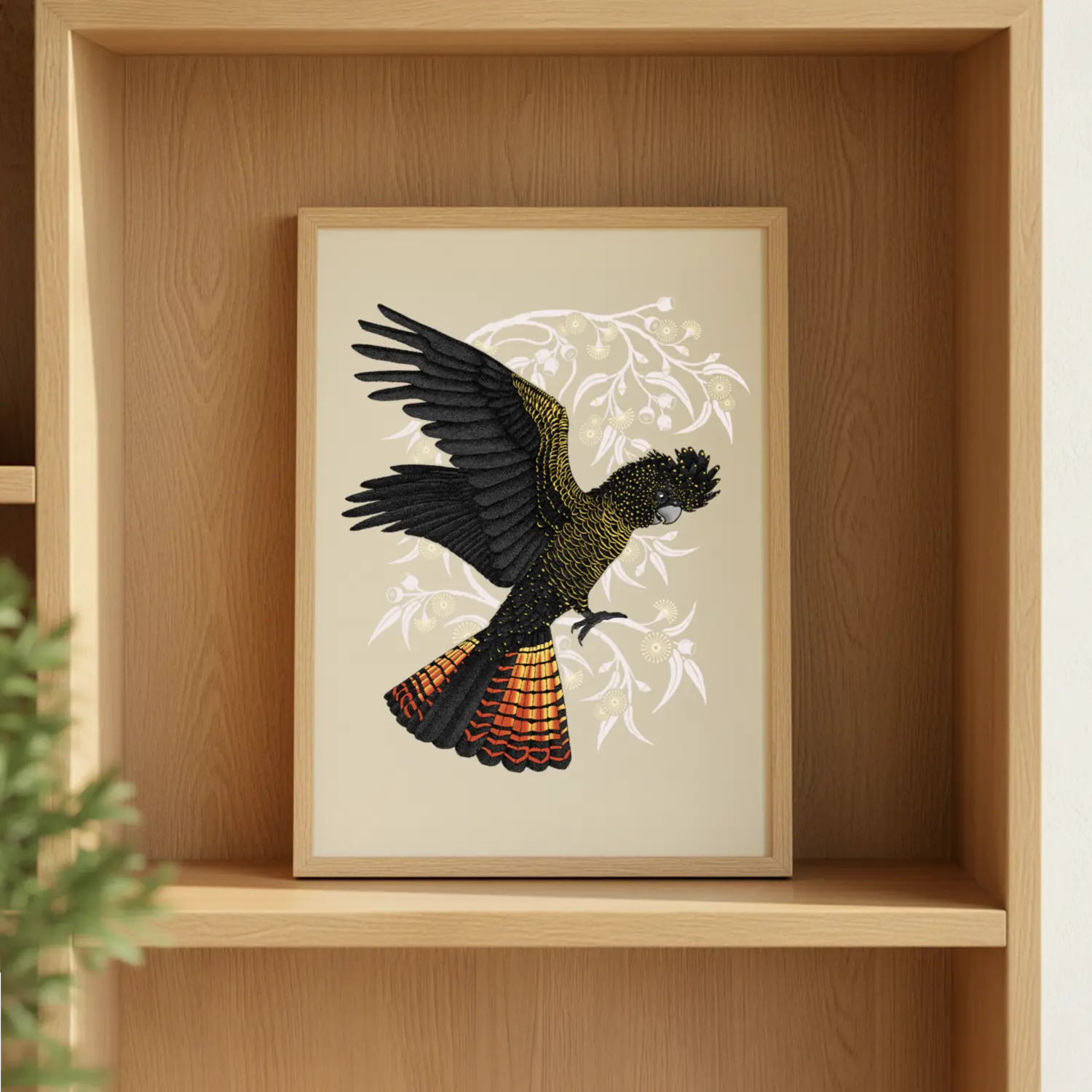 Red-Tailed Black Cockatoo Poster Wattletail