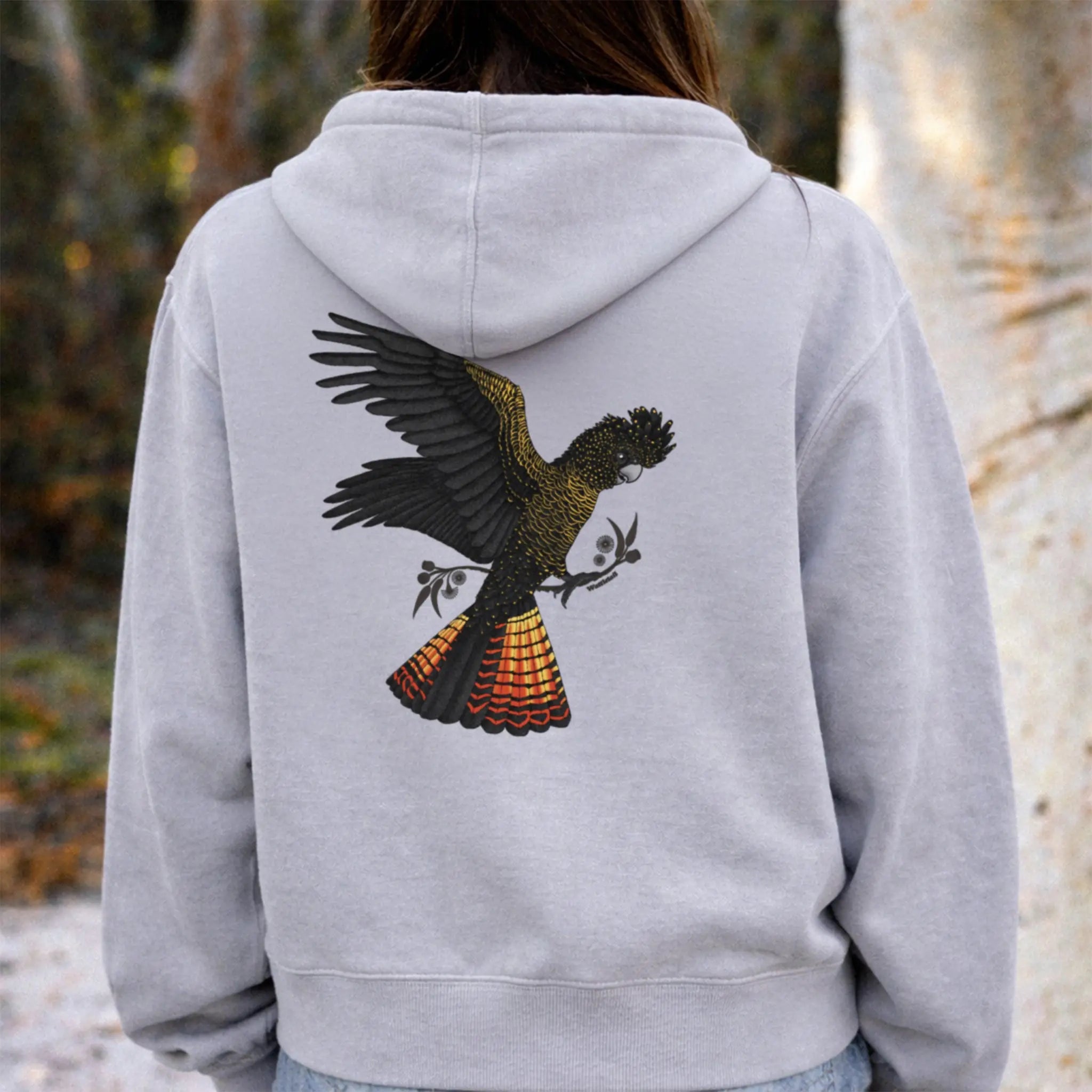 Red Tailed Black Cockatoo Unisex Pullover Hoodie Wattletail