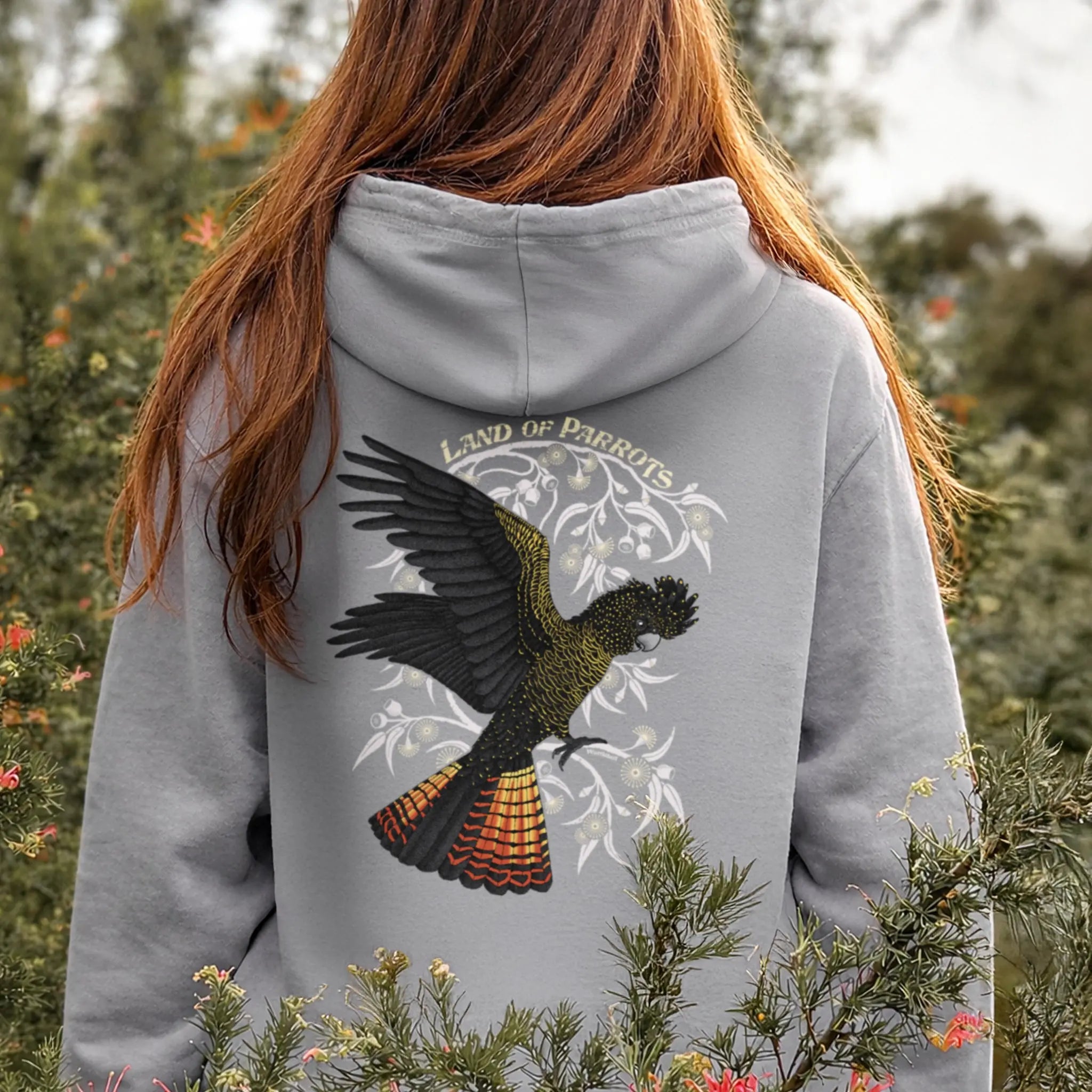 Red-Tailed Black Cockatoo Unisex Pullover Hoodie Wattletail