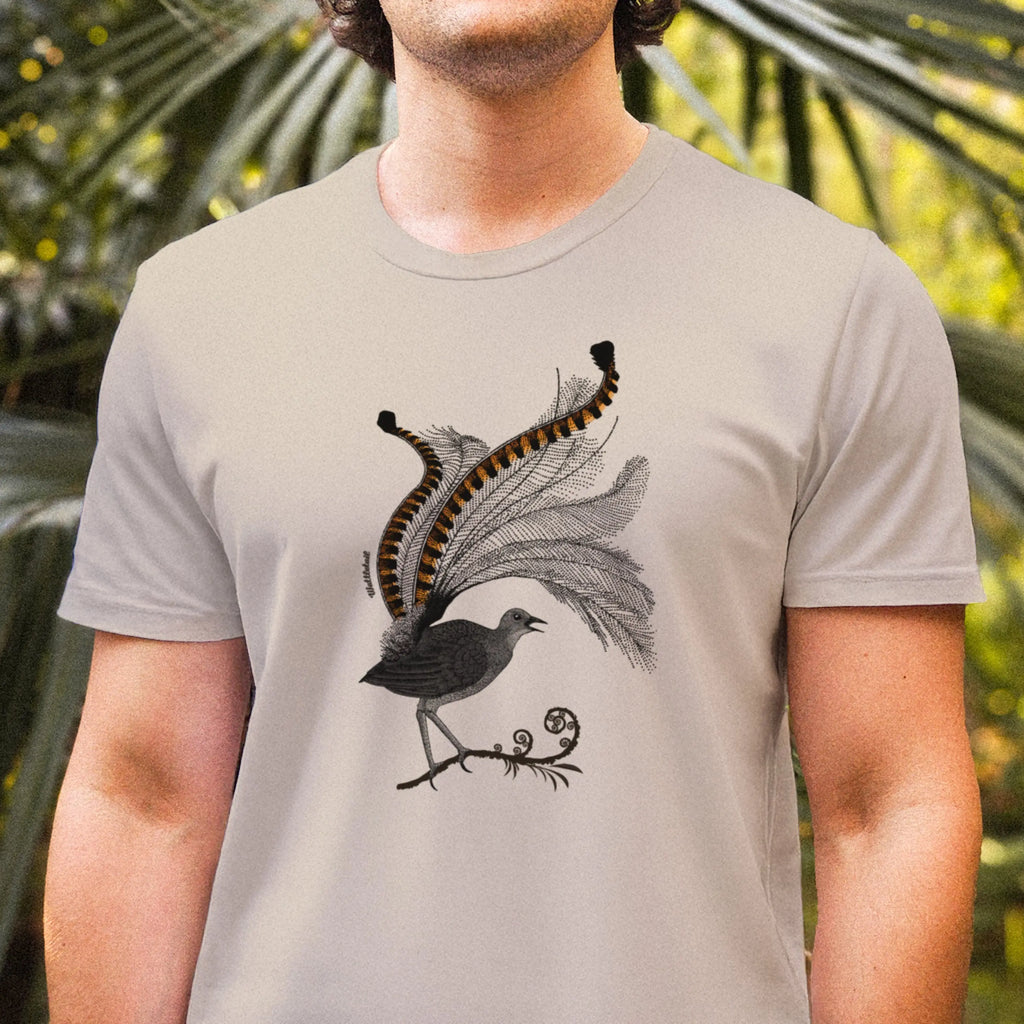 Superb Lyrebird Front Unisex Graphic Tee Wattletail