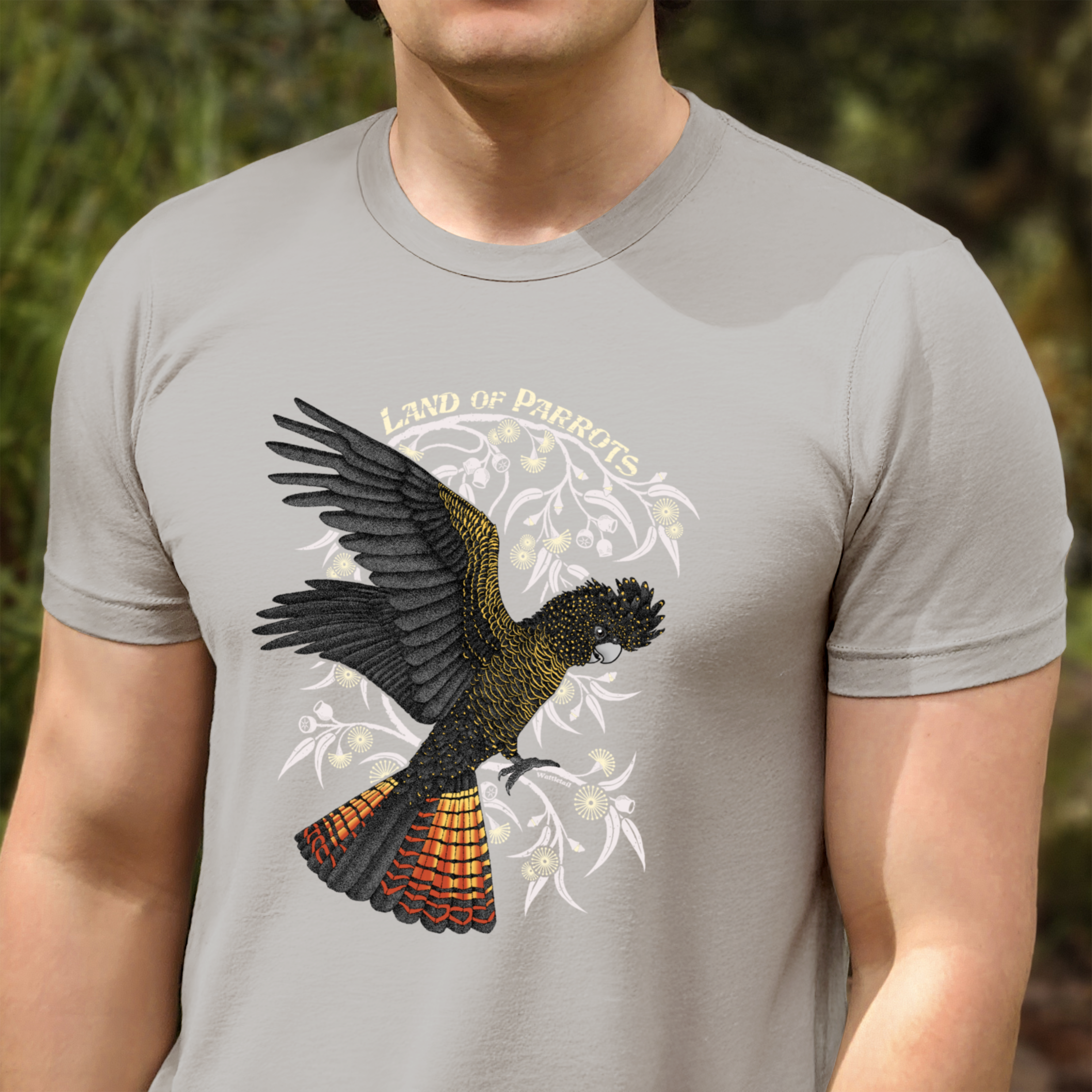 Graphic Style Red-tailed Black Cockatoo Graphic Tee Wattletail