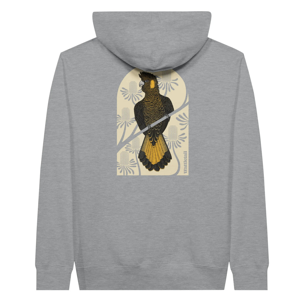 Yellow-tailed Black Cockatoo Unisex Pullover Hoodie Wattletail
