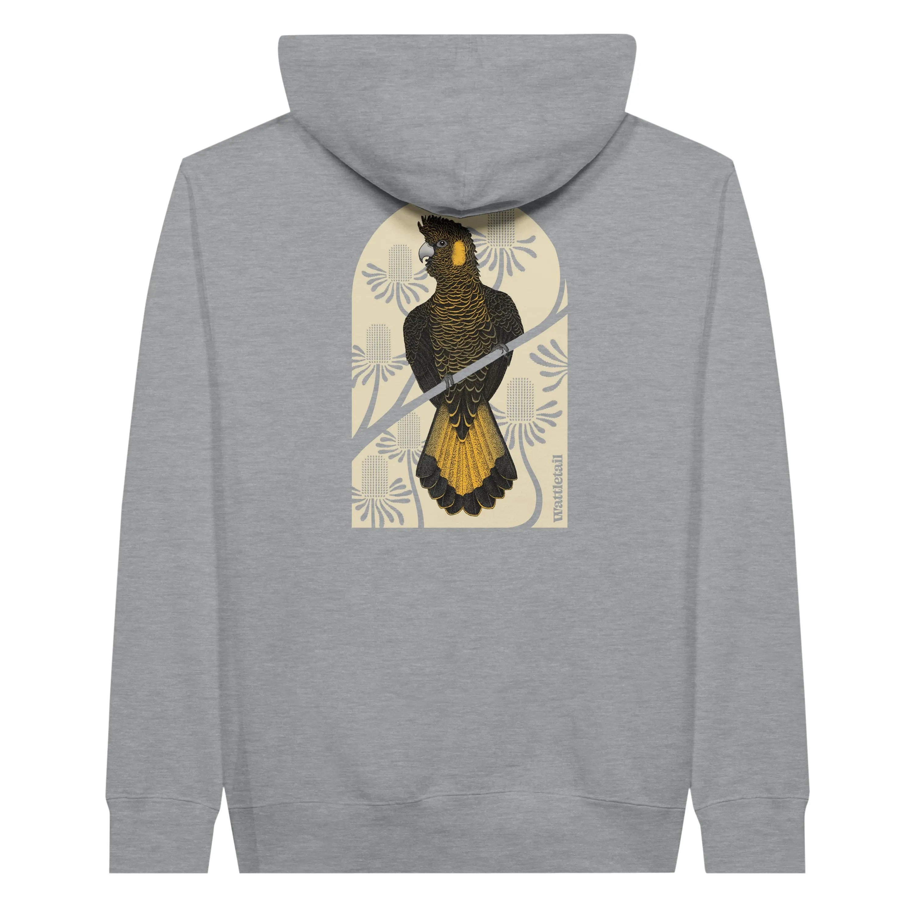 Yellow-tailed Black Cockatoo Unisex Pullover Hoodie Wattletail