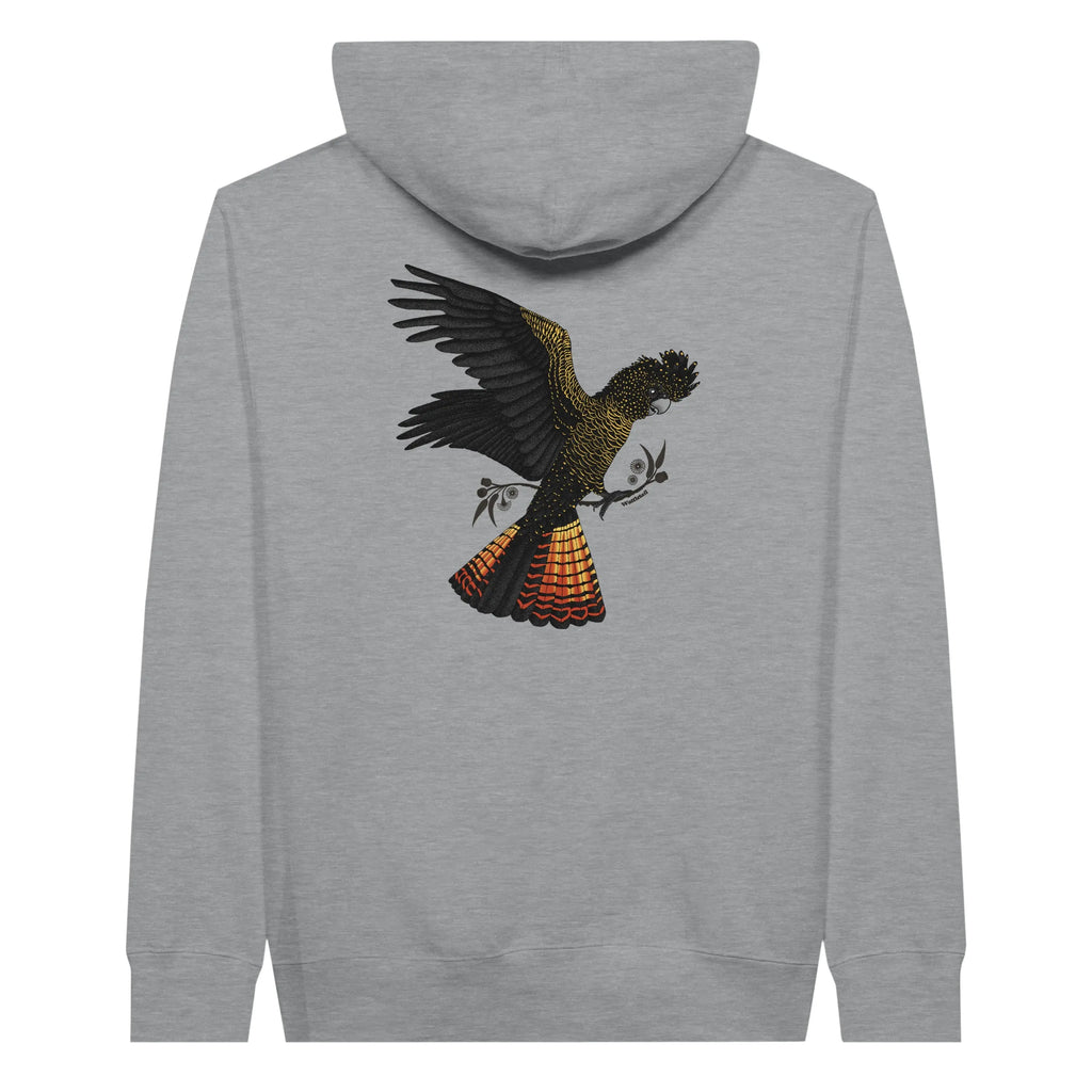Red Tailed Black Cockatoo Unisex Pullover Hoodie Wattletail